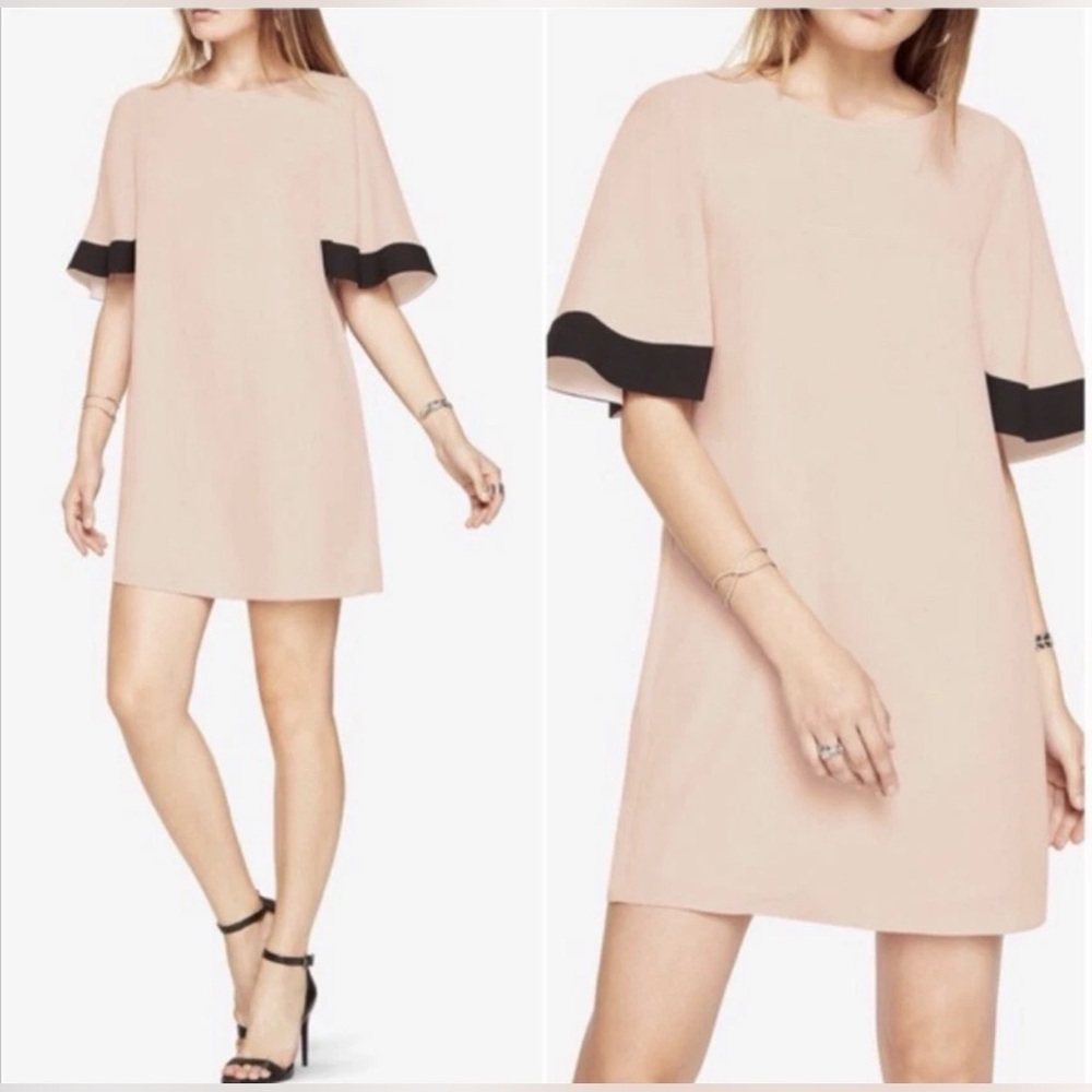 BCBGMaxAzria Phillippa Blush Color Block Shift Dress | Size XS